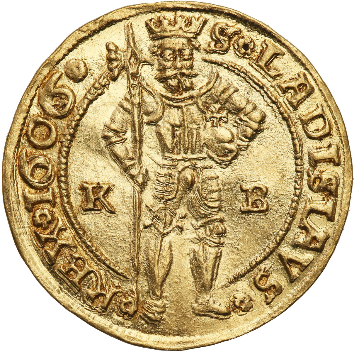 Węgry, Rudolf II (1572-1608). Dukat (goldgulden) 1606 KB, Kremnica - PIĘKNY